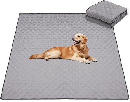 Wiederverwendbare Trainingsunterlage für Hunde, 165 x 122cm, Waschbare Welpenunterlage, Wasserdichter Boden, Trainingspad für Hunde, Schnell Absorbierend Urinierunterlage für Katze, Grau