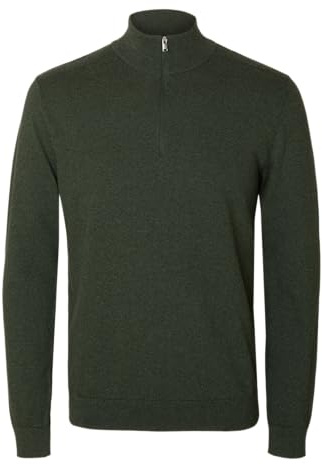 SELECTED HOMME Herren Slhberg Half Zip Cardigan Noos Strickpullover (1er Pack)