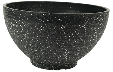 Dualoai Vaso da Fiori per ninfee da Giardino, Contenitore per piantare Fiori, Vaso per Piante acquatiche, Vaso per Piante galleggianti per davanzali di, con Punto Grigio Scuro, 30 Cm