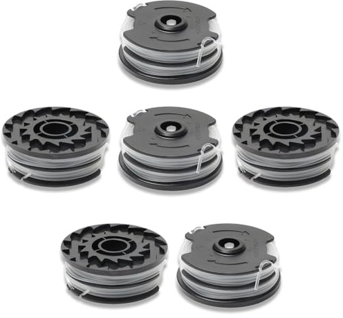 Lolwwglm Bobina di Ricambio del Trimmer,6 Bobine di Taglio,Compatibile con Il Tosaerba Parkside 20-LI PRT 50 PRT 300 PRT 550, Bobine di Taglio,Bobina di Ricambio per decespugliatore a Corda