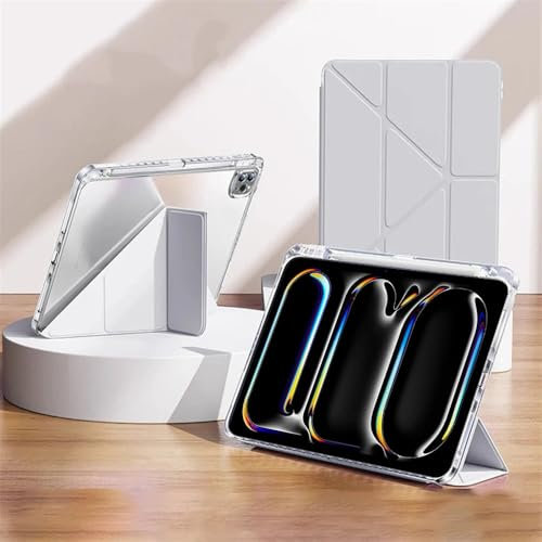 EGHFIXSD Custodia per iPad 11 12.9 12 9 13 pollici per M4 M2 2024 Air 6 5 4 per iPad 10a generazione 10.9 7a 8a 9a 9 10.2 Accessori per cover, grigio, per iPad 10a