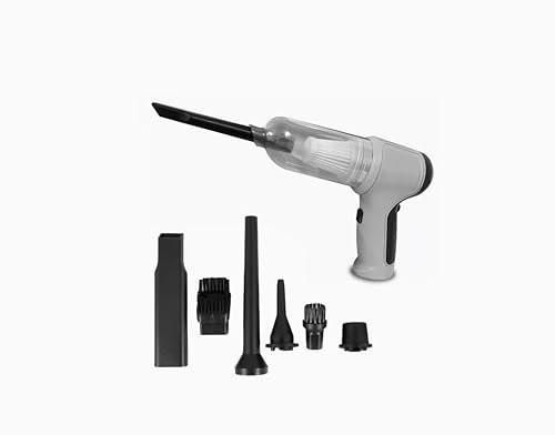 EMPOTEC Aspirabriciole Ricaricabile Potente 120W Aspirapolvere Portatile Compatto Forte Aspiratore e Soffiatore Aria Compressa Pompa per Gonfiare Senza Fili Auto Camper Casa PC Kit Accessori