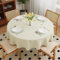 Zdada Beige Abwaschbar Tischdecken Rund Ø140cm Polyester Tischdecke, Kratzfest, Fleckschutz Tischtuch Outdoor Tischwäsche für Garten, Esszimmer, Feiern und Haushal