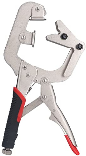 C Clamp Locking Pliers, Chrome Vanadium Steel Welding Clamps with 270° Rotation, 1-3 Inch Adjustable Locking Tool for Square Round Pipes