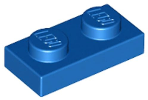 LEGO Plate 1 x 2, Building Brick Component, Part 3023, Choose Your Colour (Blue, 50, Bricks)