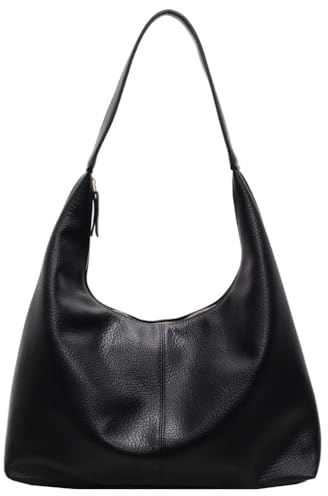 GSenhui Hobo Bag Weiches Leder Handtasche Vintage Tragetasche Uni Tasche Damen-Schultertasche Slouchy Tote Bag Shoulder Bag for Women