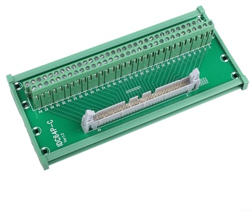 TONIXY IDC-64P-C Adapterklemmenleiste, 64-polig, grün, PVC, 183 x 87 mm, für Mitsubishi PLC und DIN-Schienen-industrielle Steuerungssysteme