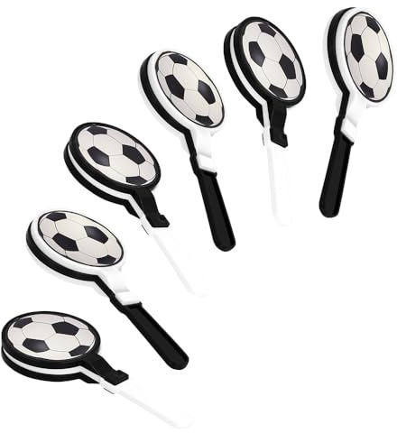 BF Souvenirs 6 Stück Fußball Handklatscher (9,5 x 4,8 cm) - Fan-Klatschen für Kinder & Erwachsene | Stimmungsmacher für WM, EM, Bundesliga, Kindergeburtstag & Fußball-Mottoparty
