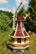 Windmühle,Windmühlen kugelgelagert 1,3m mit braunem Lamellendach