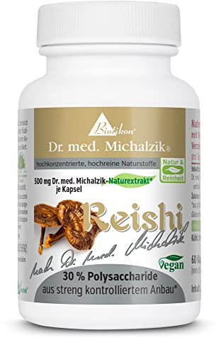 Reishi Dr. med. Michalzik - auch Ling Zhi genannt [Pilz der Unsterblichkeit] - empfohlene Tagesdosis Reishi-Naturextrakt [1000 mg] - ohne Zusatzstoffe - von BIOTIKON®