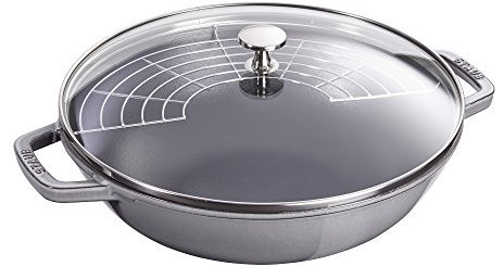 STAUB 1312918 Perfekte Pfanne, Gusseisen, Grau (Graphite Gray)