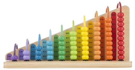 Melissa & Doug Abakus: Lernspielzeug - Abakus mit 55 bunten Perlen und 2 austauschbaren Holzbrettern für Kinder