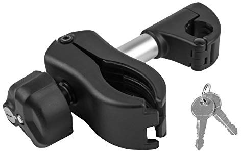 EUFAB 11237 Rahmenhalter kurz, abschließbar, für U-Bügelrohr: Ø 3,0 cm, 12 cm Länge