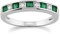 Gemondo Smaragd Ring 9ct Weißgold 0,33 Karat Smaragd & Diamant Ring