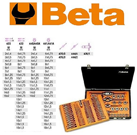 Assortimento Serie Filiera 110 PCS in acciaio Beta articolo 446/C110