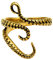 PAURO Edelstahl Punk Oktopus Tentakel Sea Monster Kraken Squid Offener Ring für Männer Einstellbares Gold