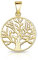 DTPsilver® Ciondolo Celtico in Argento 925 Placcato in Oro Giallo - Ciondolo Albero della Vita