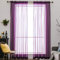MIULEE Voile Vorhang Transparente Gardine aus Voile Einfarbig Stangendurchzug Transparent Wohnzimmer Luftig Dekoschal für Schlafzimmer 2er Set 260 x 140cm (H x B), Rod Pocket Lila