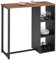 IDIMEX Bartisch PIAVA, schöner Stehtisch mit Regal, Moderne Küchentheke mit Metallgestell in schwarz, schöner Bartresen mit Flaschenhalterung, praktische Küchenbar in Wildeiche Optik