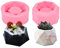 OLYCRAFTF 2pcs Vaso di Fiori Stampo In Silicone Esagono Vaso Pianta Grassa Stampi Gesso Cemento Stampo Argilla Cemento Posacenere Portacandele Silicone Cera Colata Stampo per Creazione