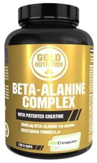 Goldnutrition Beta-alanine Complex, Previene la acidez y fatiga muscular, 120 Vcaps