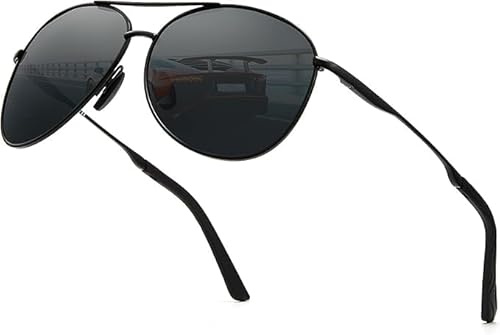 Cyxus Sonnenbrille Herren Damen Klassisch Polarisiert Sonnenbrille Outdoor UV 400 für Fahren Angeln Reisen Metallrahmen