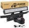 AUXTINGS 20 inch 126W Double Row LED Work Light Bar Spot Flood Combo with Wiring Harness Kit+License Plate Mounting Bracket for Truck Car ATV SUV 4X4 Jp Truck Boat Tractor,12V 24V Waterproof
