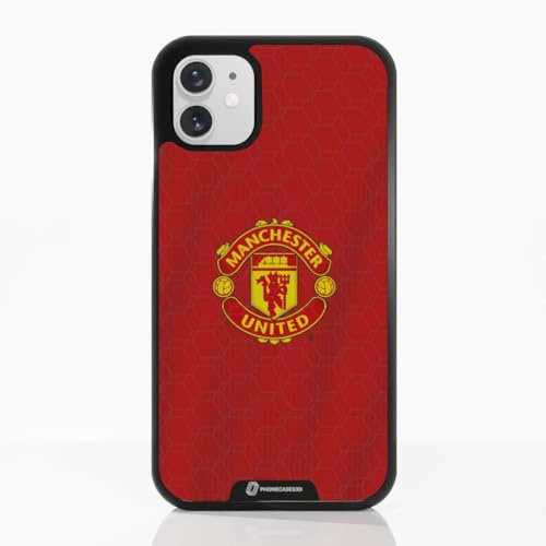 PHONECASES3D – Phone Case compatible with Apple iPhone 11 Manchester United FC – Shirt – Patented 3D Effect Design – Lightweight & Durable Protection – Black