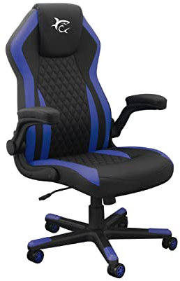 White Shark, Dervish, Sedia da Gaming con Regolazione Pneumatica del Sedile, Dotata di un Design Ergonomico Avanzato, Ideale da Utilizzare per Lunghe Sessioni di Gioco, Colore Nero e Blu