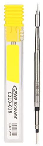 Soldering Iron Tips C210‑018 Lead Free Elbow Repair Tip Soldering Station Tool Solder Soldering Iron Tips Replacement for T210, T26 Handles(Knife Tip)
