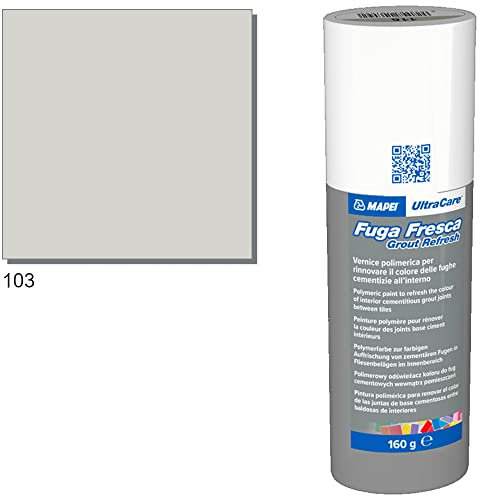Mapei Ultracare FUGA FRESCA 103 Weiß Mondfarbe zur Renovierung der Farbe der Betonfugen, Grout Refresh Flasche 160 g.