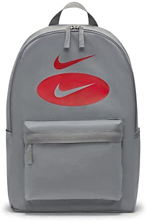 Nike Unisex – Erwachsene Heritage Rucksack, Particle Grey/University Red, Einheitsgröße