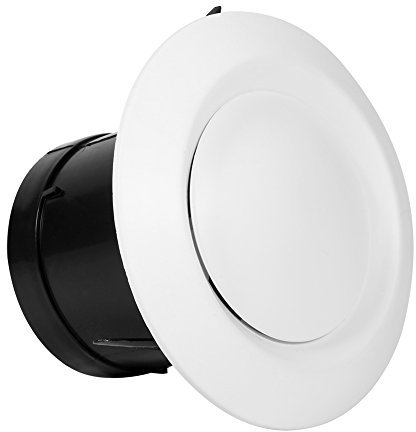 Tomotato Lüftungs Kanal Abdeckung, Luft Entlüftung Grill Abdeckung Rund Kunststoff Lüftungs Kanal Abdeckung Diffusor Auspuffrohr Luft auslass für Wand Decke Montiert(100mm)