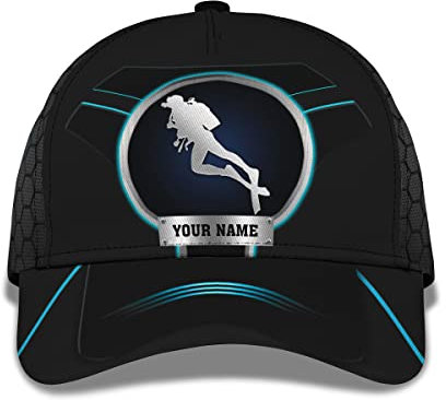 831 Damen Herren Baseballkappe Mode Baseball Cap Leicht Abwaschbar Baseball Kappe Mütze Für Angeln Sport Drucken Scuba Diver Personalisiert - Schwimmliebhaber Casual Tauchen Schnorcheln Unterwasser