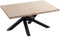 PEGANE Table à Manger rectangulaire en Bois de chêne avec Pieds en métal Noir - Longueur 160 x Profondeur 100 x Hauteur 76 cm