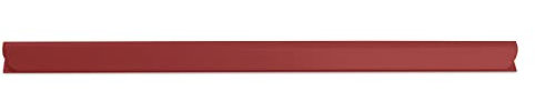 DONAU Universal Klemmschienen / 10 Stück/Klemmschiene DIN A4/ 6mm für circa 60 Blatt/Klemmleiste für Sichtschutzstreifen/Befestigungs-clips/PVC Kunststoff/Rot