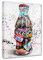 Walarky Banksy Graffiti-Dekor,klassische Straßenkunst-Gemälde,Cola-Flasche, Wandkunst, Bilder, buntes Gekritzel-Kunstwerk, 1Stück, Schlafzimmer, nordische Heimdekoration, gerahmt,fertig zum Aufhängen