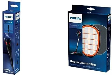 Bundle Philips Suceur Plat Long Compatible Aspirateur Balai Speedpro et Speedpro Max + Philips FC5005/01 Filtre Aspirateur