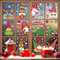 Yunkctuk 136 Stück Weihnachten Fenstersticker, Weihnachten Fensterbilder, Wiederverwendbare Statisch Haftende PVC Aufkleber für Glasfenster Weihnachten Dekoration, Fensterbilder Winter Selbstklebend