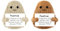 Aolso Lustige Positive Kartoffel, Gestrickte Kartoffelpuppe mit Positive Karten, Kreative Kartoffel Puppe, Mini-Plüsch Potato Puppe, Viel Glück Geschenke, Motivationsgeschenke (S-Khaki/Braun)