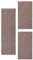 Carpetsale24 Bettumrandung Schlafzimmer 3 teilig Shaggy Hochflor Teppich Mokka Bettvorleger Schlafzimmer Bettset: 2 St. 80x150 cm | 1 St. 80x250 cm - Teppich Läufer Set Einfarbig Design