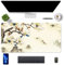 MAYCARI Tapis de Bureau en Cuir PU Imperméable Tapis de Souris Grand 80x40 cm Mouse Pad pour Bureau/Maison, avec Motifs de Magnolia