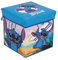Superdiver - Cubo contenitore e sgabello Stitch - Licenza Ufficiale Disney - 30x30x30 cm - Pouf pieghevole con coperchio imbottito - Organizzatore per giocattoli