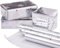 RUSPEPA Weihnachts-Geschenkpapierrolle mit metallischem Folienglanz – silberne Weihnachtselemente – 43,2 cm x 3 m pro Rolle, insgesamt 3 Rollen