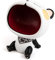 APEBAZY Key Bowl for Entryway Table Lucky Cat Statue Candy Dish for Office Desk Art Home Decor (Black-White)