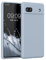kwmobile Cover per Google Pixel 6a Custodia - Back Case per Smartphone in Silicone TPU - Protezione Gommata - blu chiaro matt