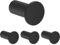 SAYAYO Ganci Accappatoio Bagno Nero Ganci Appendiabiti in Acciaio Inox, Grande Gancio Rotondi da Parete, Appendi Strofinacci Cucina Parete Appendi Accappatoio Bagno, 4 Pezzi, 45 mm