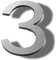 Flash Silver Self Adhesive House Numbers, 3 Inch Stick on Door Numbers Stickers for Front Door, Mailbox, Apartment Hotel, Durable and Easy to Install Door Number Stickers (Silver) (3)