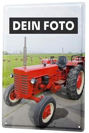 schilderkreis24 - Blechschild selbst bedrucken/personalisierbar 20x30cm – Individuell bedruckbar mit Ihrem Foto und Text – Geschenkidee und Wanddekoration (30x40cm (Hochformat))