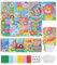 12 Stück Mosaik Bastelset für Kinder, Klebebilder Basteln Frühling DIY Mosaike Aufkleber, Sticky Mosaics, Kunst Kindergeburtstag, Party Beschäftigung Geschenke für Mädchen Jungen ab 3 4 5 6 7 8 Jahre